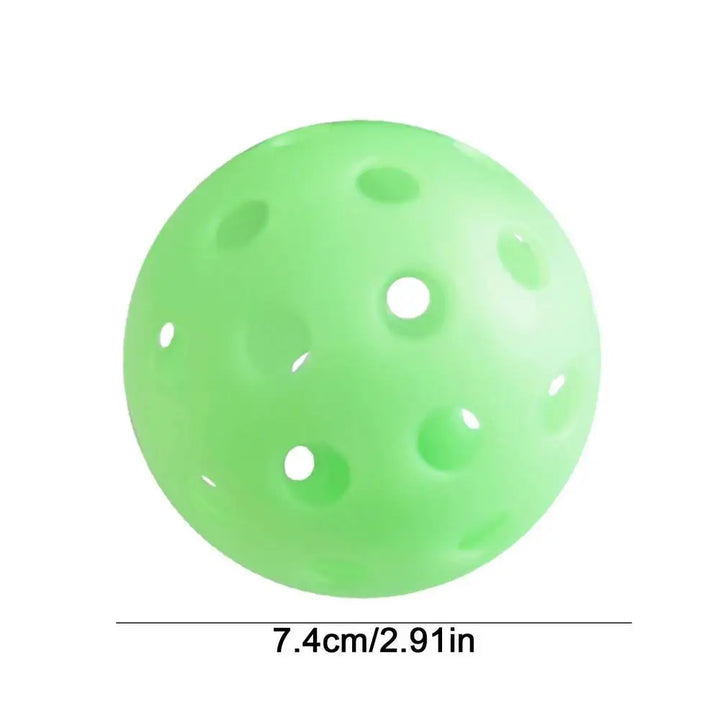 Luminous Pickleball 74MM Durable Night Light Green Ball 40 Holes Outdoor Competition Pickleball Balls Glowing in the Dark